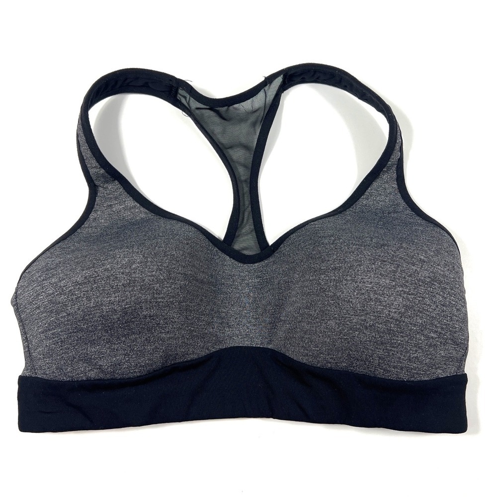 Lululemon Speed Up High‎ Support Bra C/D Size 6 Heathered Black Luxtreme EUC